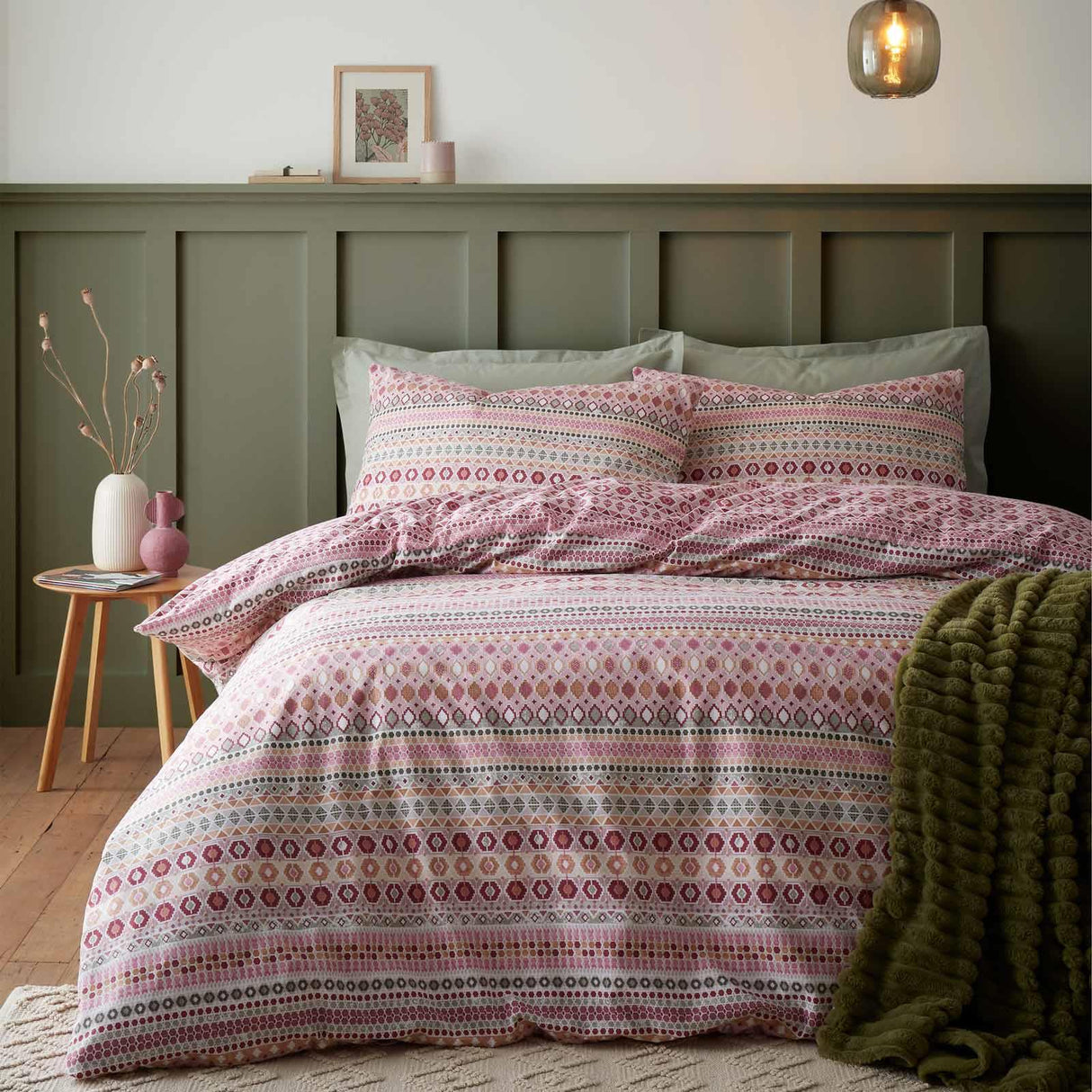 Brushed Fairisle Duvet Cover Set