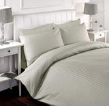 Catherine Lansfield Satin Stripe 300 Thread Count King Duvet Cover Set with Pillowcases