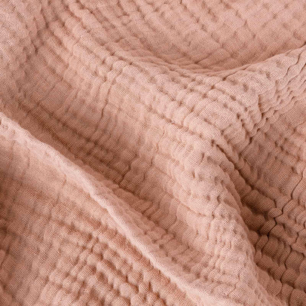 Lark Muslin Cotton Oversized Throw Pink Clay