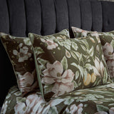 Lavish Floral Moss Cotton Sateen Pillowcase Pair