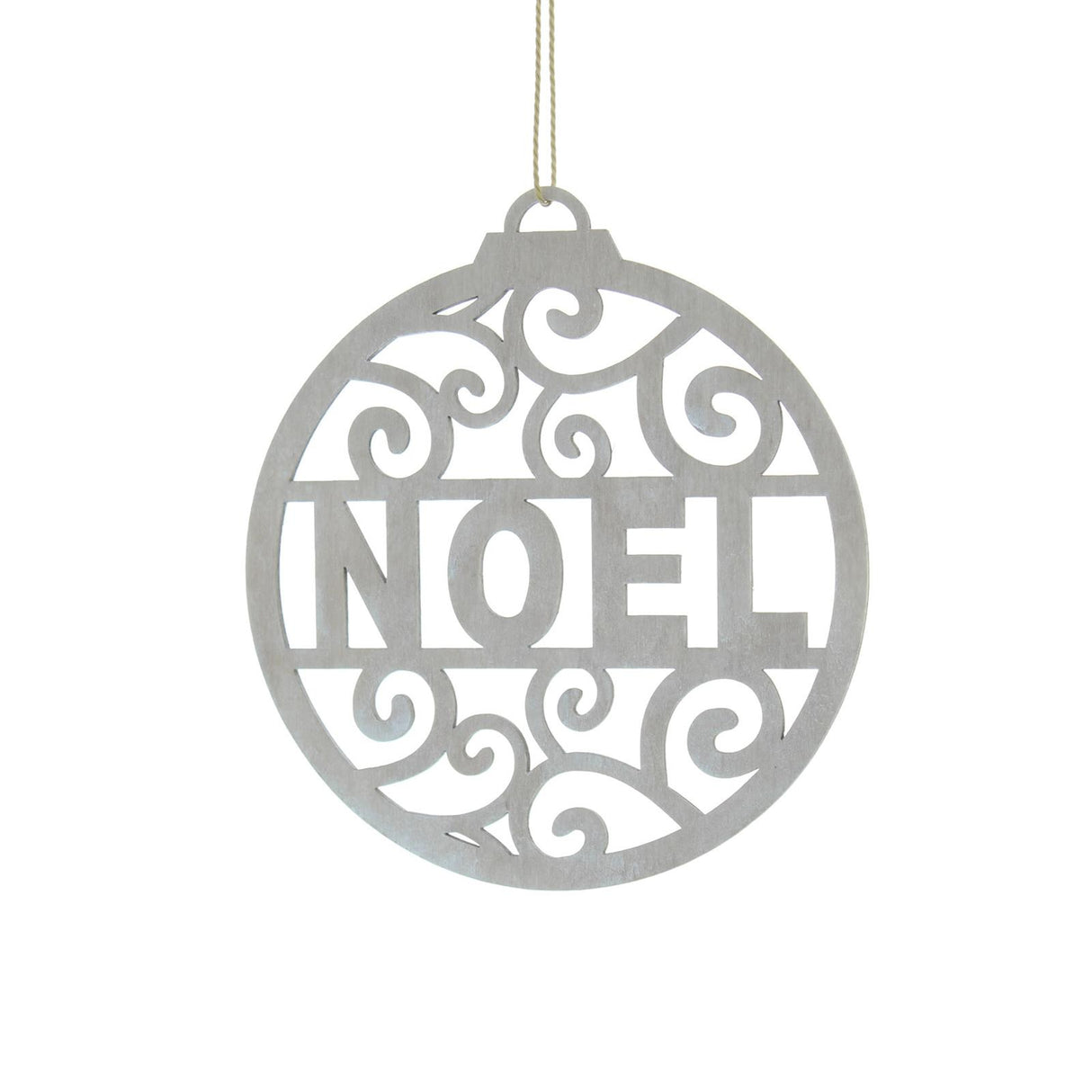 White Wash Laser Cut Noel Disc