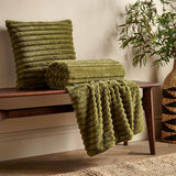 Cosy Ribbed Cushion Olive