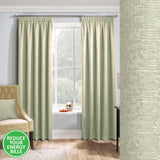 Matrix Thermal Dim Out Tape Top Curtains Green