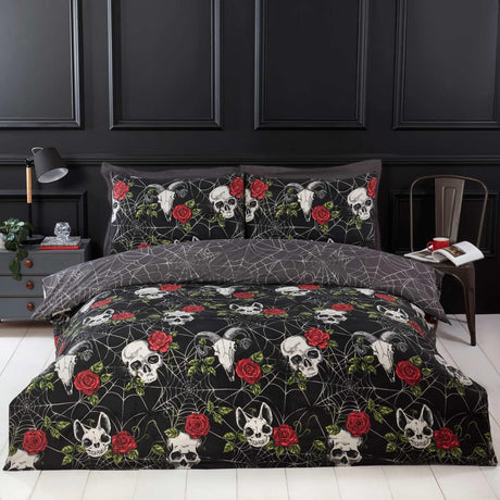 So Soft Skulls & Roses Duvet Cover Set