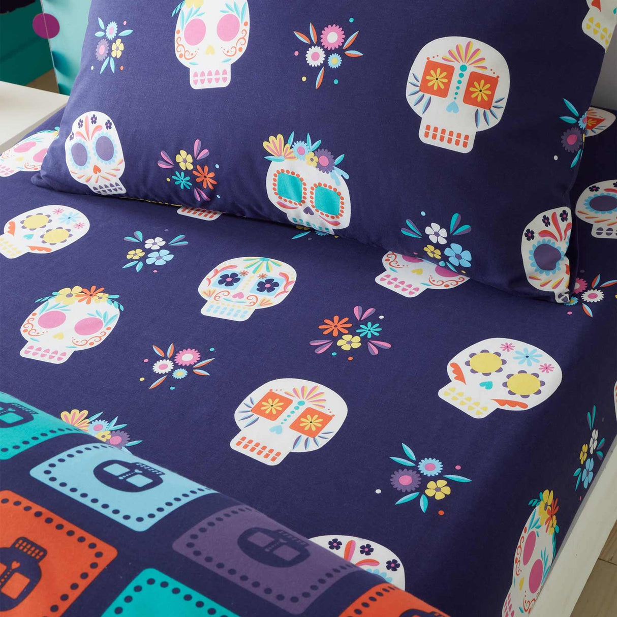 Sugar Skull Fiesta Fitted Sheet