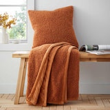 So Soft Velvet Bouclé Cushion Caramel