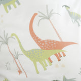 Dinosaurs Easy Care Natural Fitted Sheet