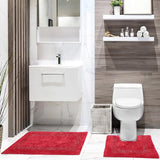 Brillaire Bathroom Set Red Mat 50x80cm / Pedestal 50x40cm