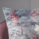 Anthea Floral Velour Cushion Pink