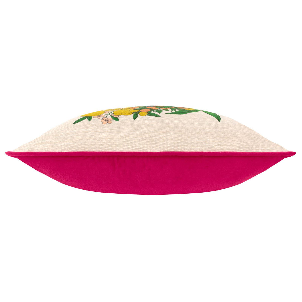 Taormina Floral Piped Cushion Cover Magenta