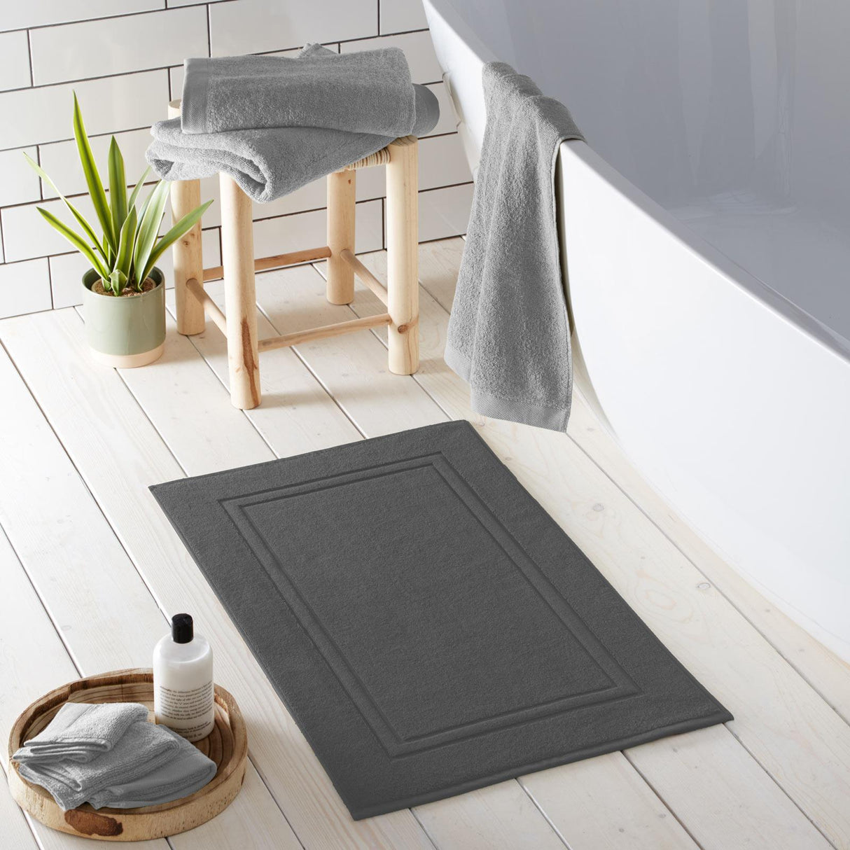 Abode Eco Bath Mat Charcoal