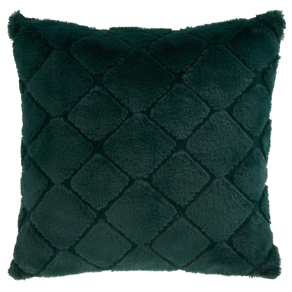 Cosy Diamond Cushion Bottle Green