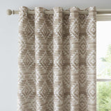 Aztec Geo Eyelet Curtains Natural