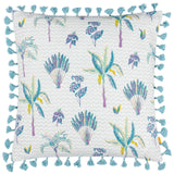 Chamae Floral Tasselled Cushion Cover 20" x 20" (50cm x 50cm)