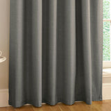 Harvard Blackout Tape Top Curtains Grey 66" x 54"