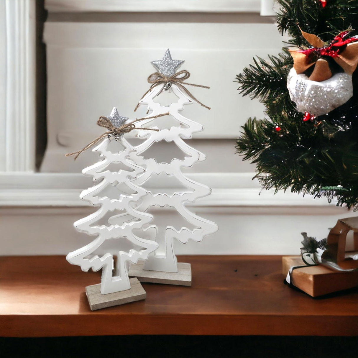 White Wooden Christmas Tree