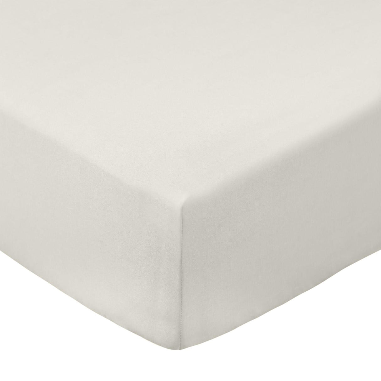 200TC Cotton Percale Fitted Sheet Cream