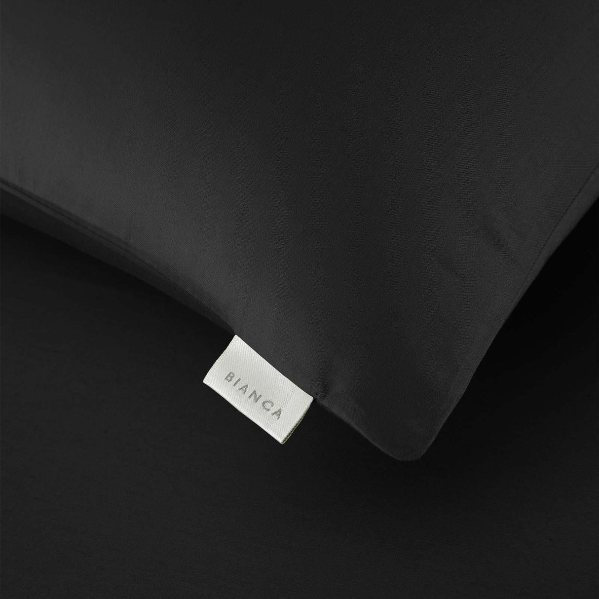 400TC Cotton Sateen Pillowcases Black