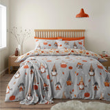 Brushed Autumn Gonks Grey Duvet Cover Set