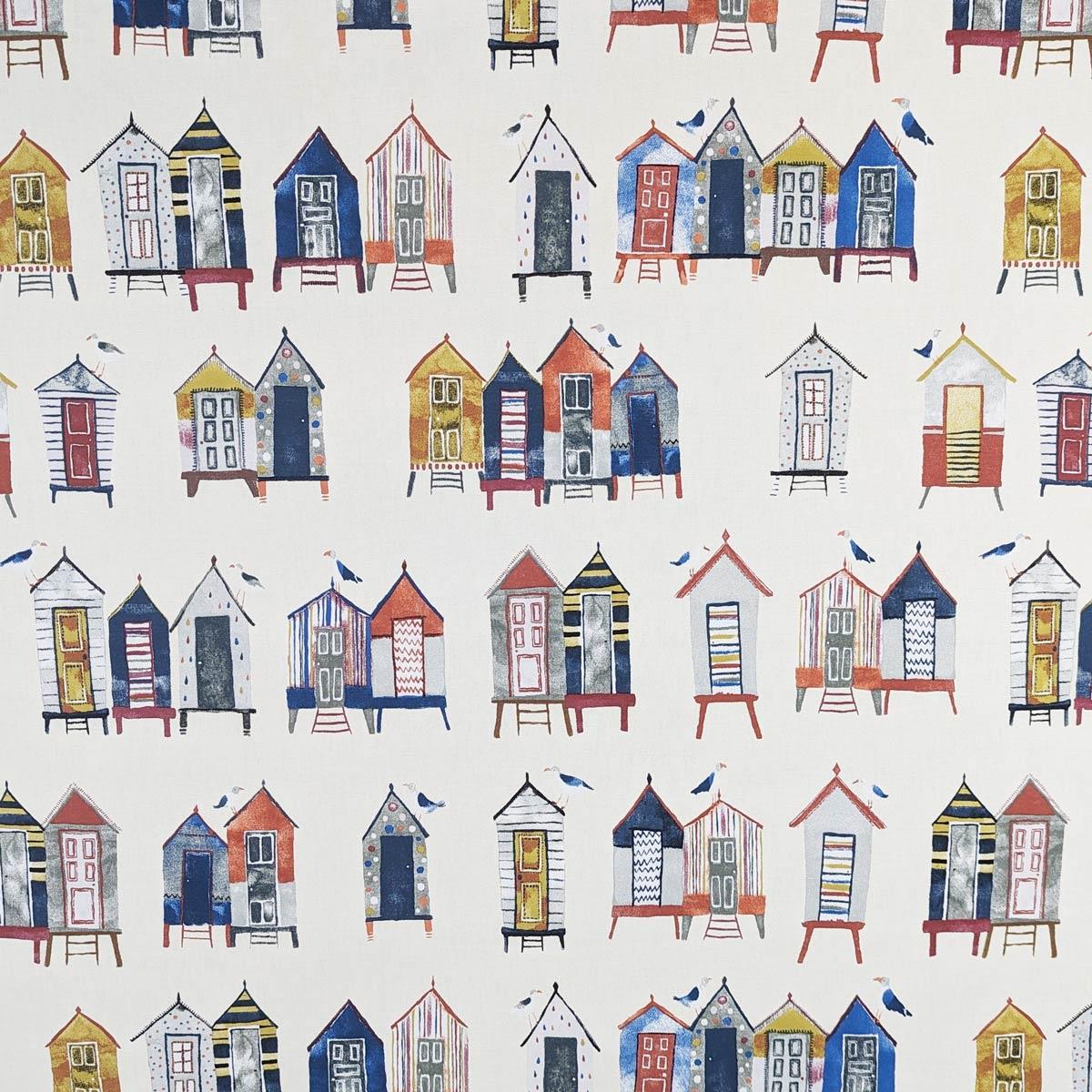 Beach Hut Antique Made To Measure Roman Blind