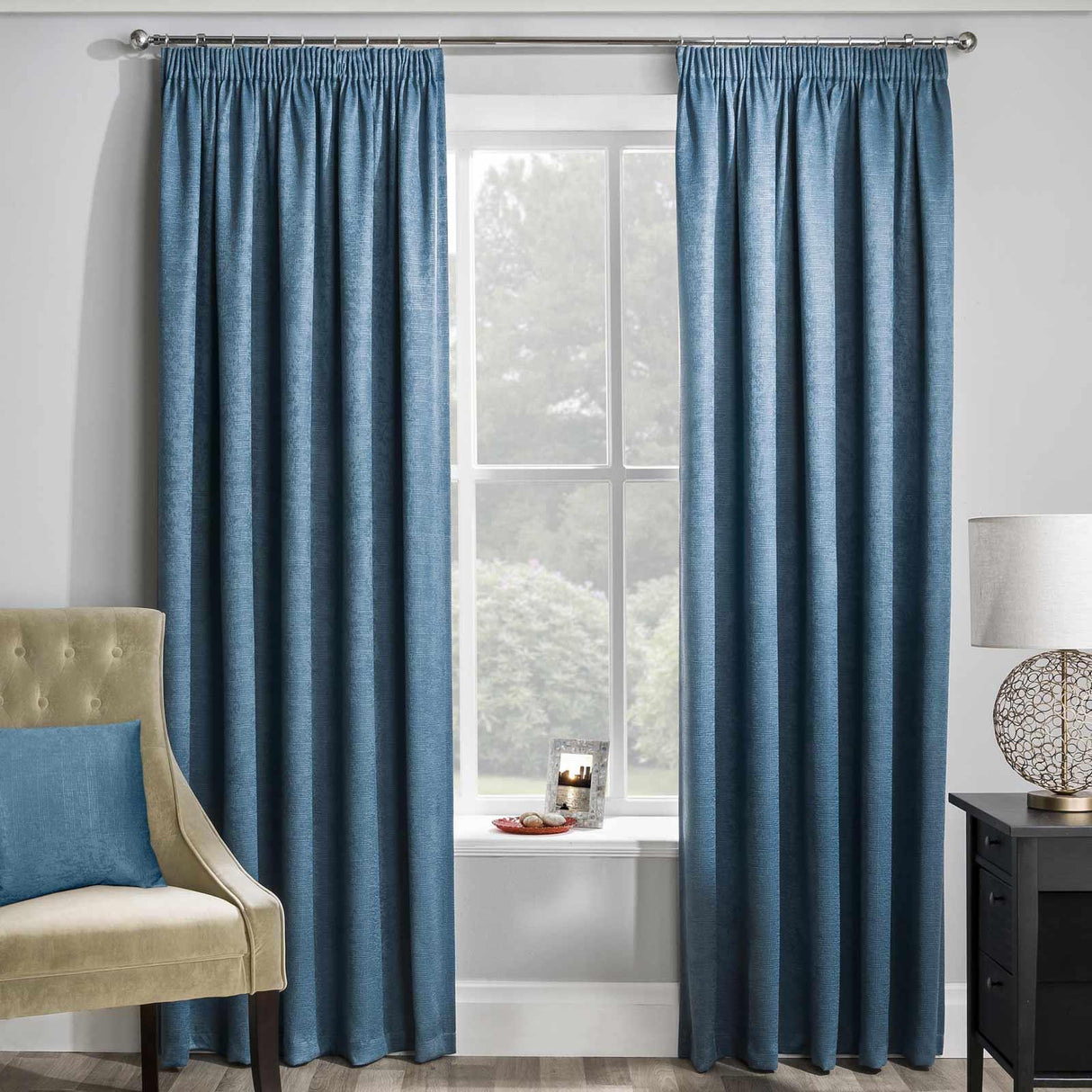 Matrix Thermal Tape Top Curtains Teal