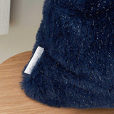 Glamour Fur Cushion Navy