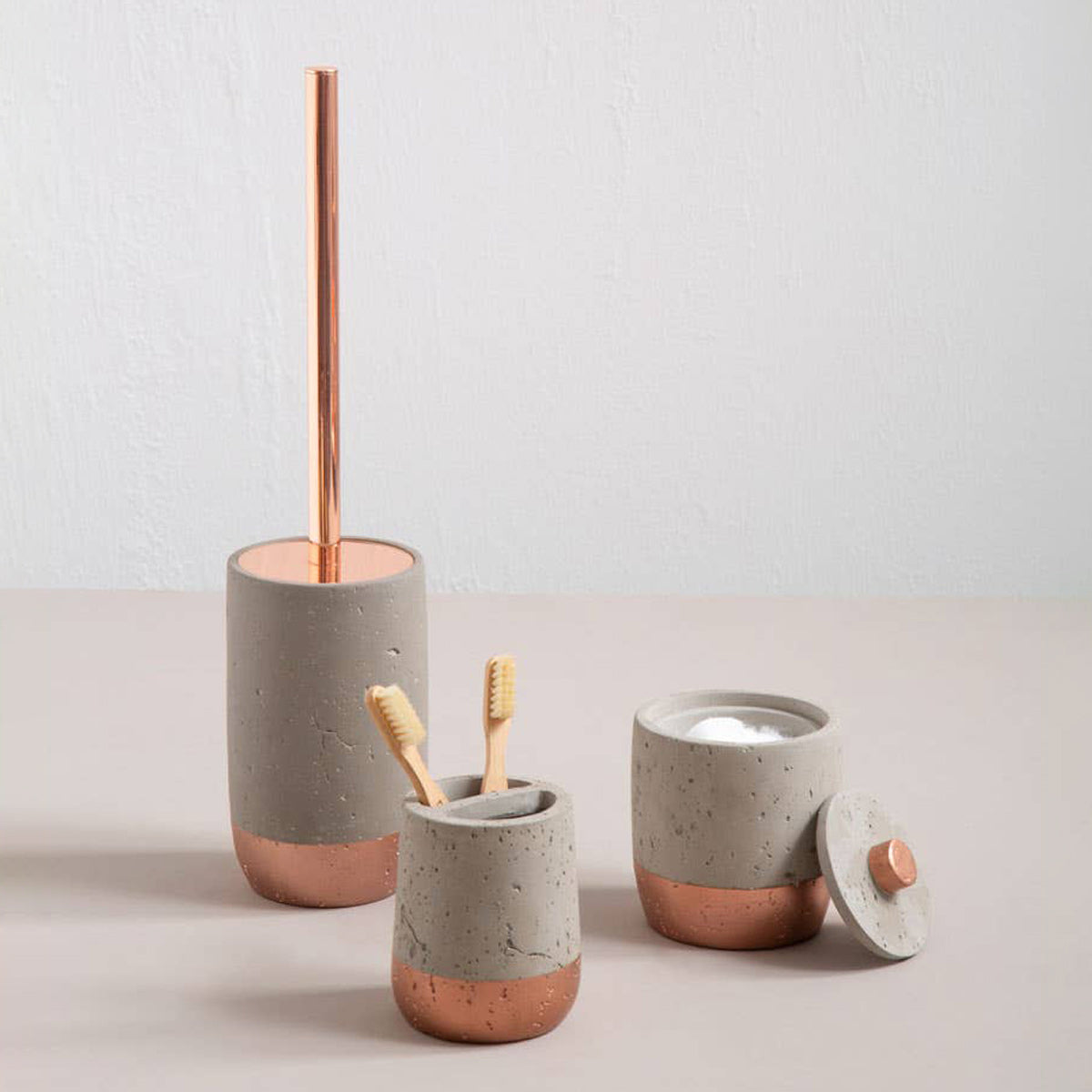 Concrete + Copper Toilet Brush