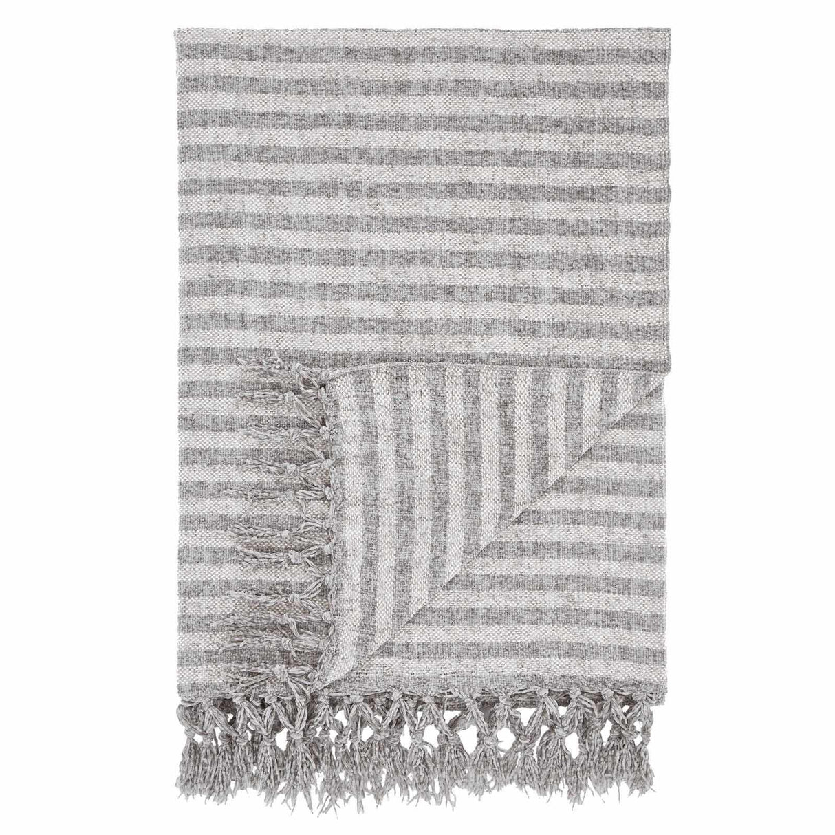 Stripe Chenille Throw Grey