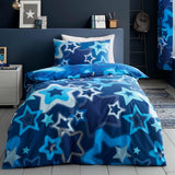 Ombre Stars Duvet Cover Set Blue