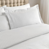 300TC Satin Stripe Oxford Pillowcase Pair White