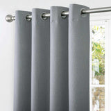 Athos Blackout Eyelet Curtains Grey