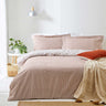 Hebden Mélange Stripe Pecan Duvet Cover Set