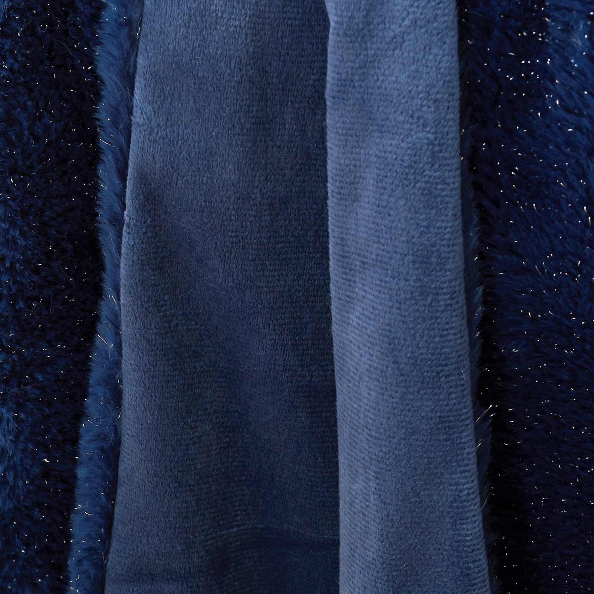 Glamour Fur Throw Navy