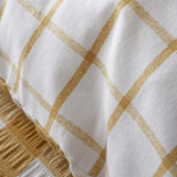 Brushed Seersucker Gingham Duvet Cover Set Caramel