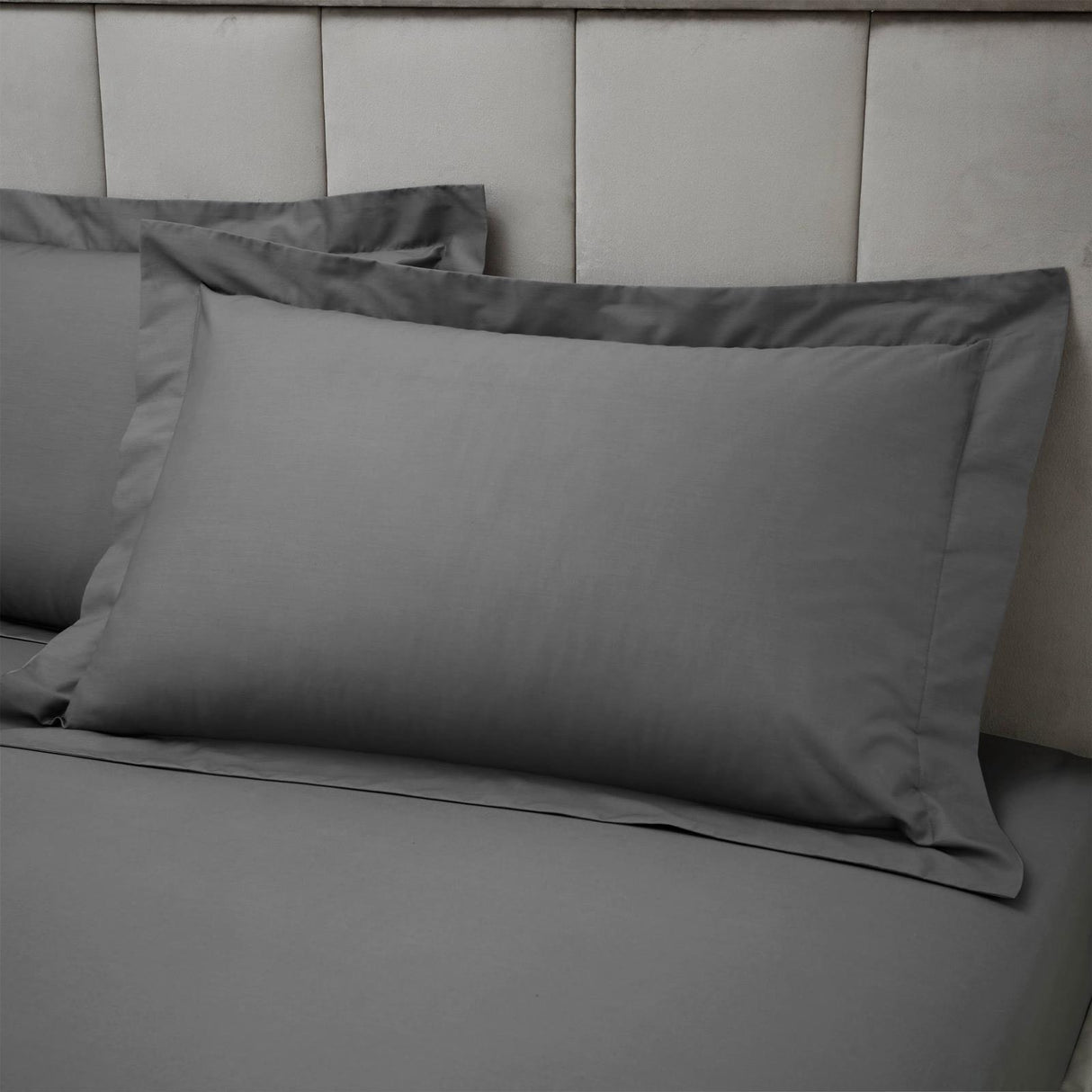 180TC Egyptian Cotton Oxford Pillowcase Charcoal