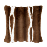 Flint Faux Fur Cushion Chocolate