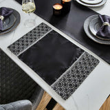 Deco Sequin Placemat 4 Pack Black