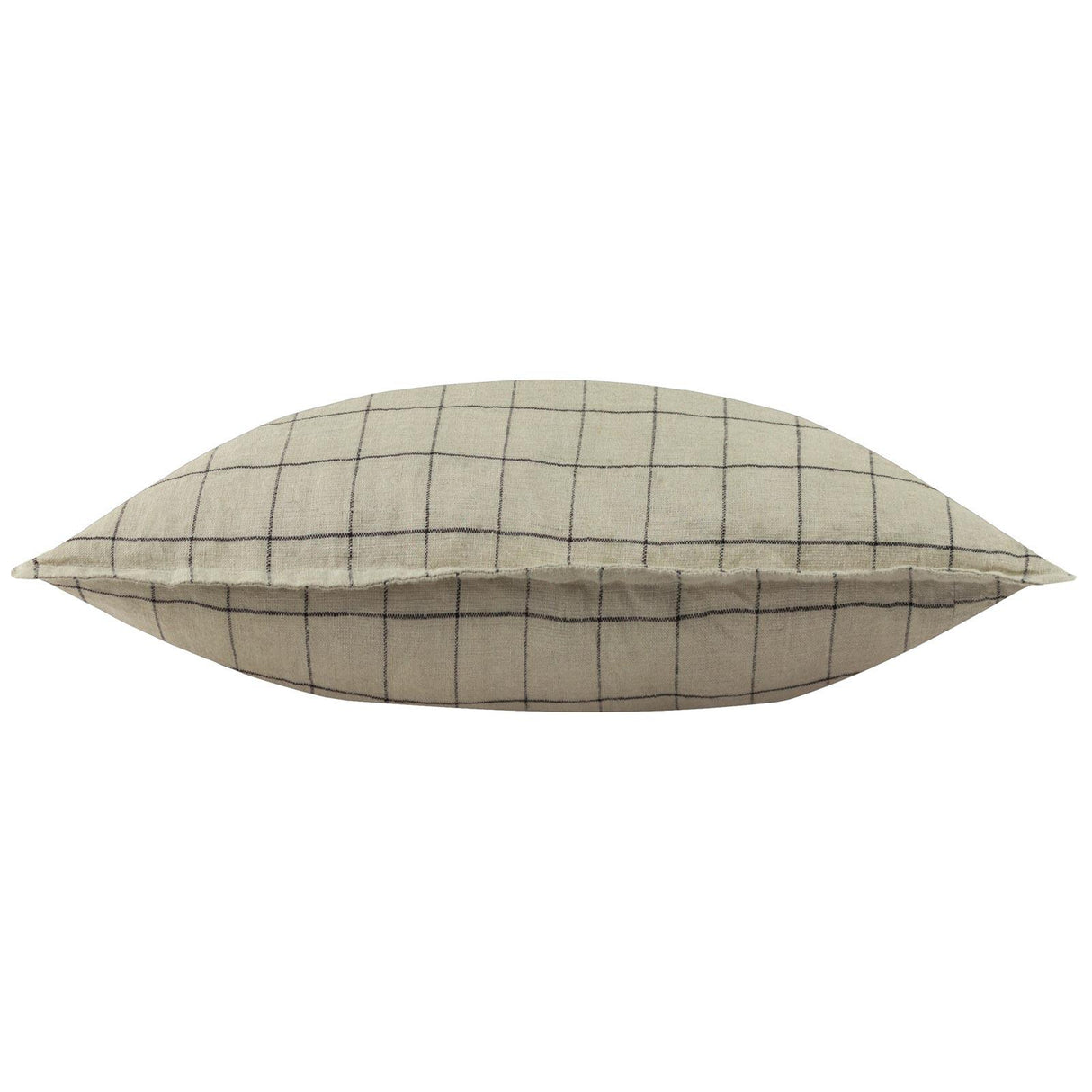 Linen Grid Check Cushion Cover