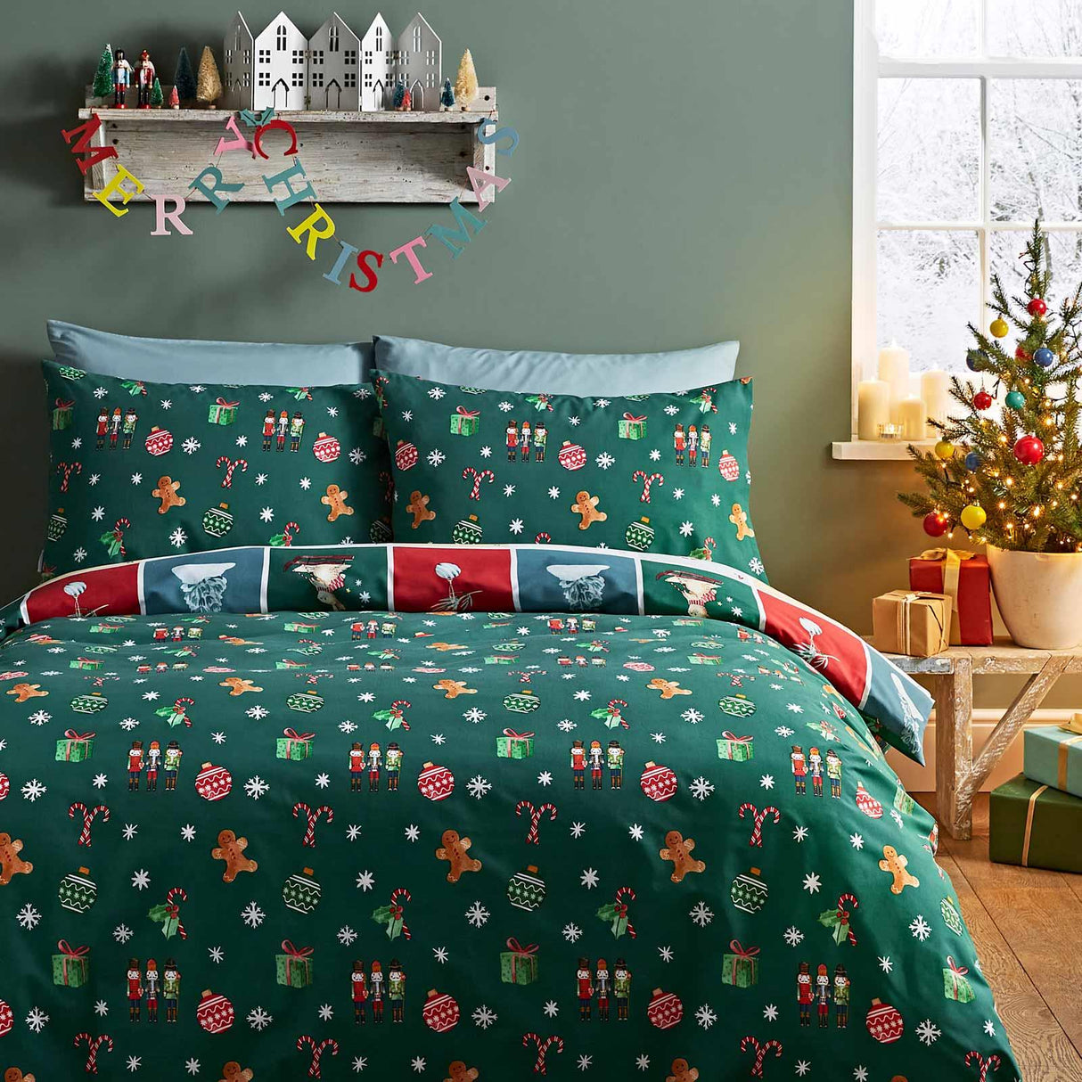 Christmas Advent Calendar Duvet Cover Set