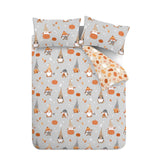 Brushed Autumn Gonks Grey Duvet Cover Set