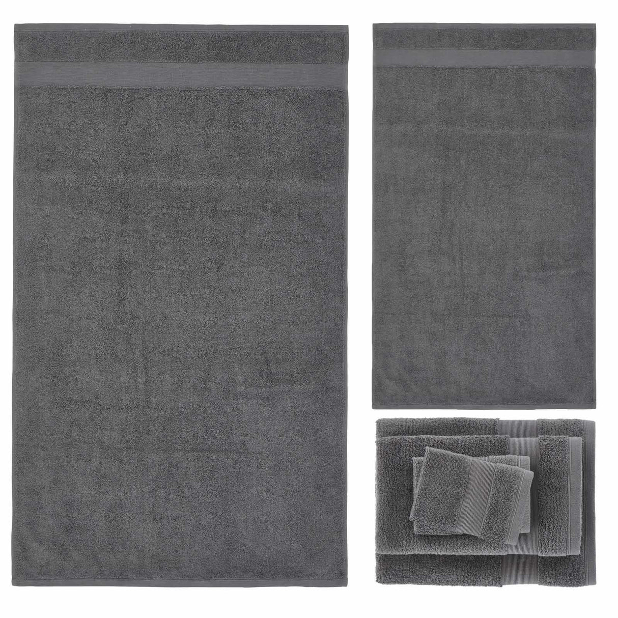 Anti-Bacterial 6 Piece Towel Bale Charcoal