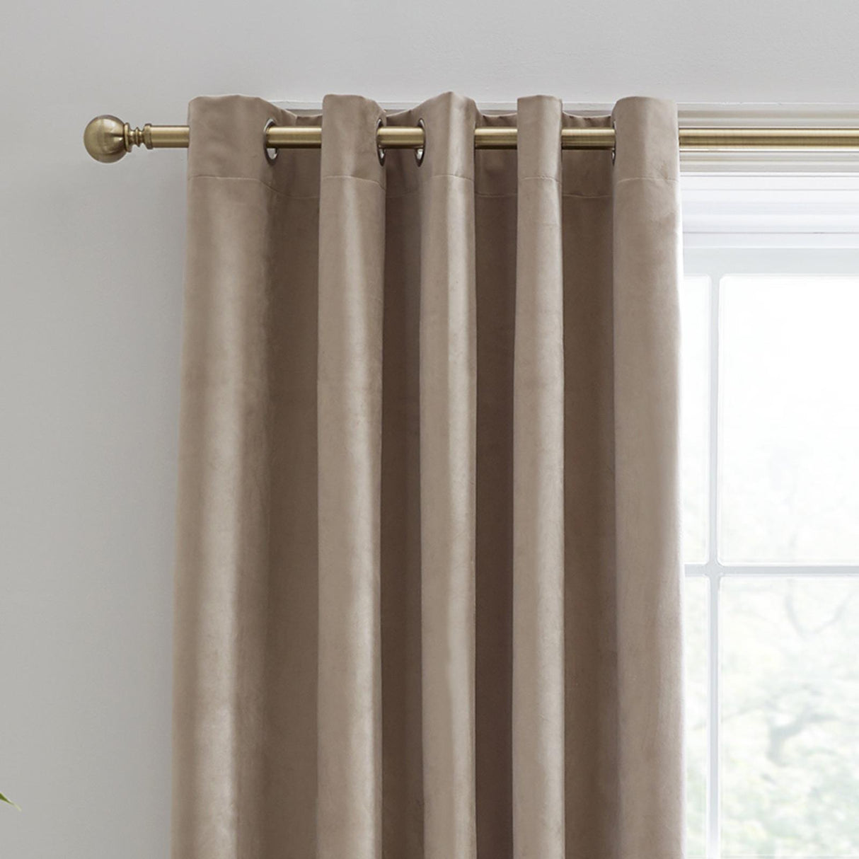 Montrose Blackout Eyelet Curtains Linen