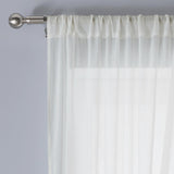 Windsor Macrame Voile Curtain Panel Cream