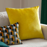 Meridian Velvet Piped Cushion Cover 22" x 22" (55cm x 55cm)