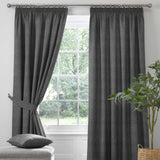 Pembrey Super Thermal Tape Top Curtains Charcoal