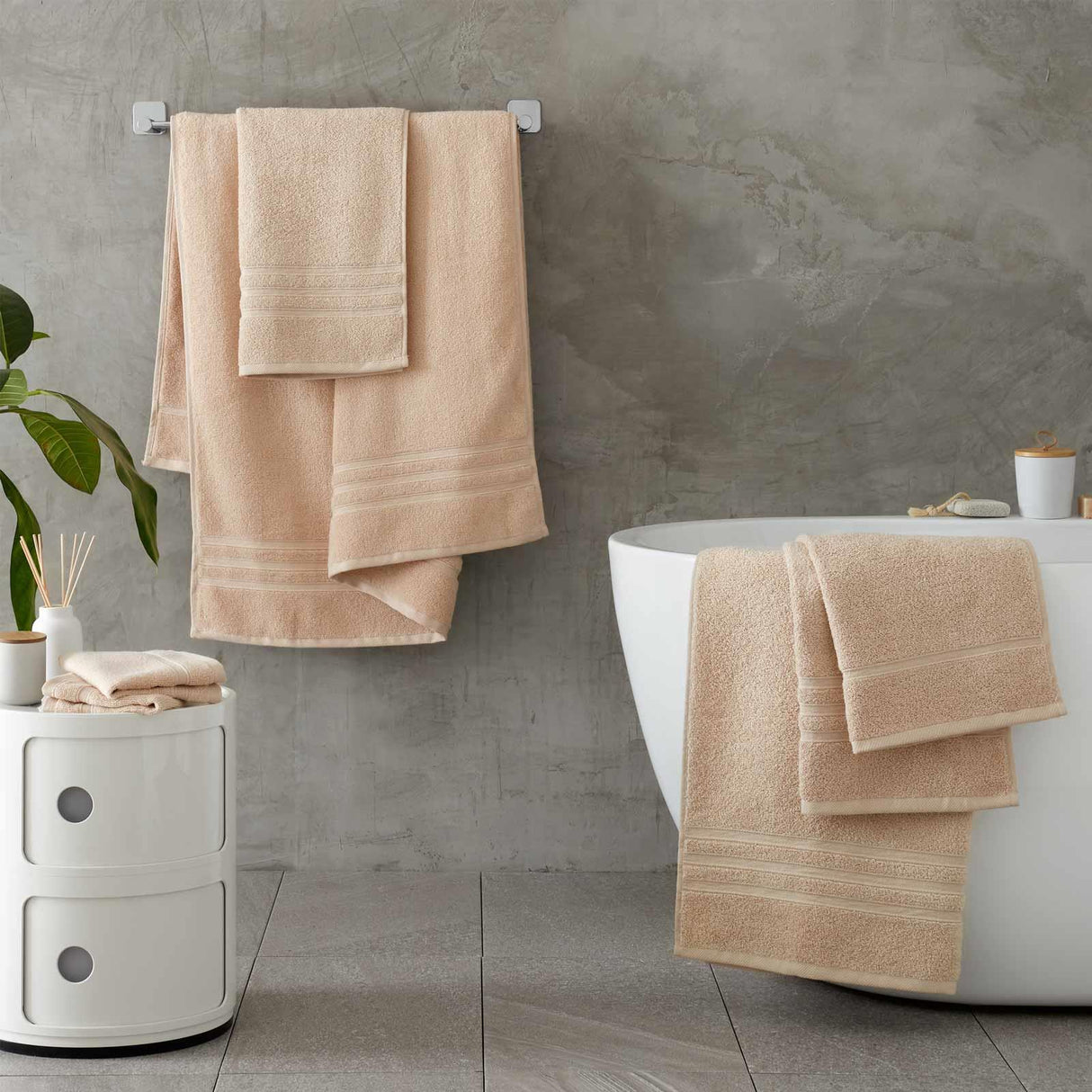 Zero Twist 6 Piece Towel Bale Natural