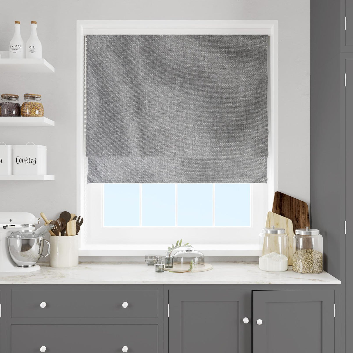 Arla Dove Made To Measure Roman Blind