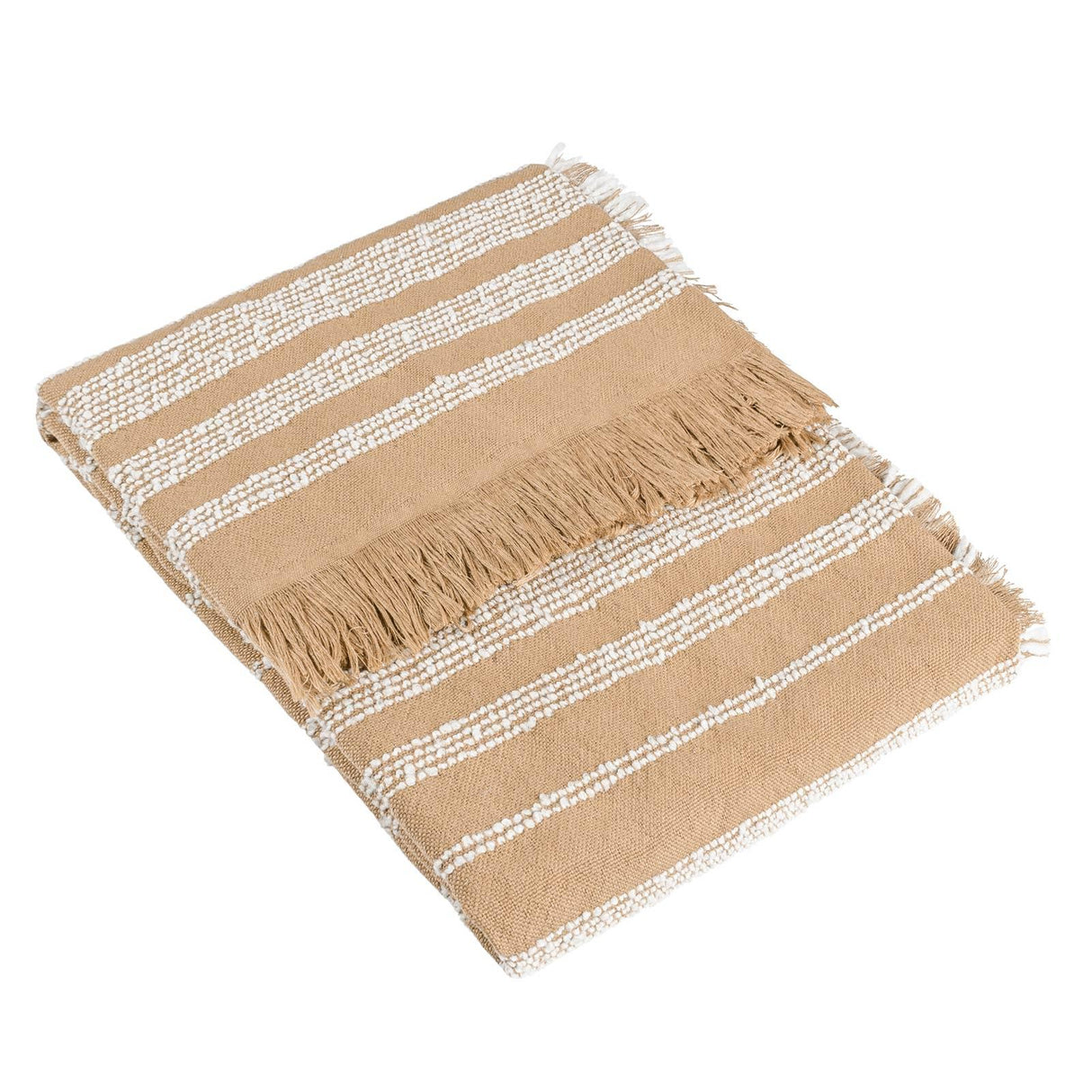 Jour Woven Fringed Throw Blanket 130cm x 180cm