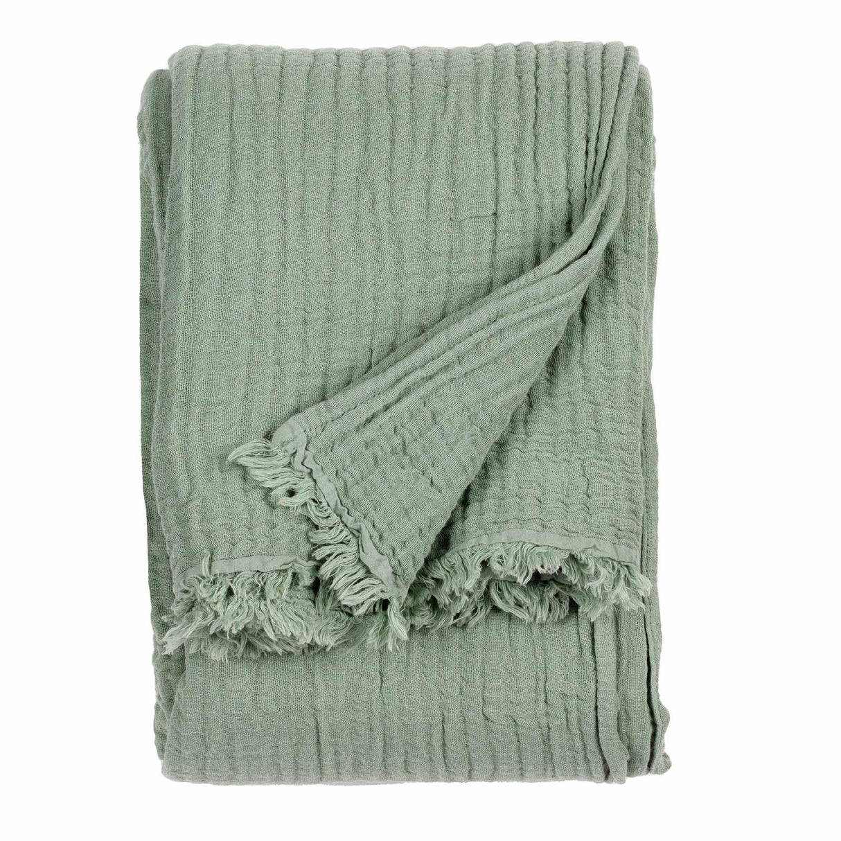 Lark Muslin Cotton Throw Eucalyptus