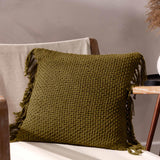 Nimble Fringed Cotton Cushion Cover 18" x 18" (45cm x 45cm)